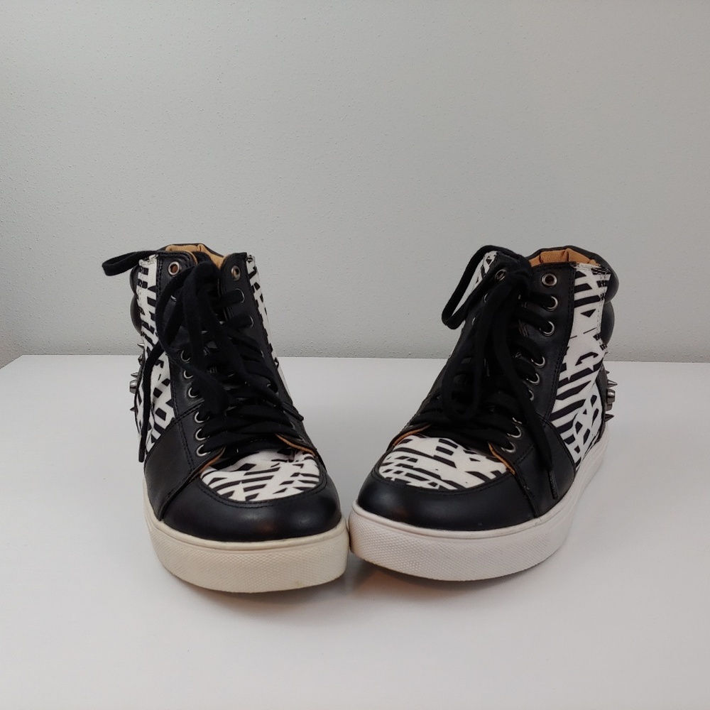 Mens 5 Top Shop High Top‎ tennis shoe spiked back